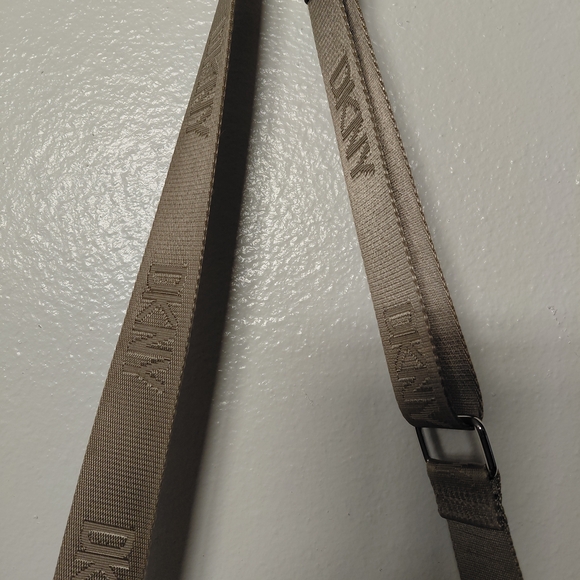 DKNY Beige Logo Jacquard Tote with Detachable Strap and Top Handles - Picture 6 of 6